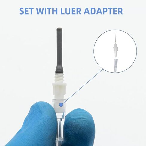 إبر جمع الدم، 23 جرام إبر فراشة 23 جرام × 3/4 بوصة × 12 بوصة، مغلفة بشكل فردي - 50 قطعة in Kuwait