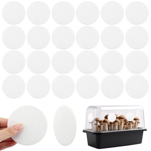24 Pcs 2.5" Monotub Adhesive Filter Disks, 2MM Thick Synthetic Filter Paper Stickers, Monotub Filters for Mushroom Growing Supplies Filters Pad Replacements(2mm) in Saudi Arabia