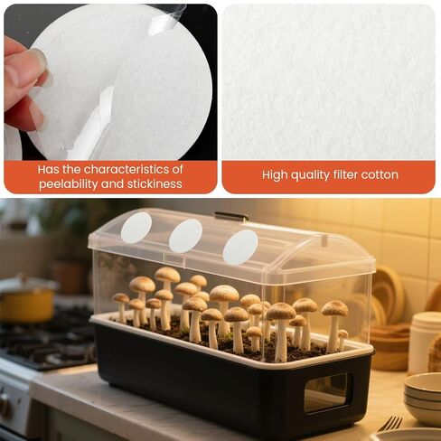 24 Pcs 2.5" Monotub Adhesive Filter Disks, 2MM Thick Synthetic Filter Paper Stickers, Monotub Filters for Mushroom Growing Supplies Filters Pad Replacements(2mm) in Saudi Arabia