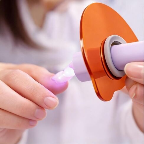 درع مصباح الأظافر من NOLITOY: لوحة حجب أكريليك برتقالية لليد - درع ضوئي لعلاج فن الأظافر للصالون والاستخدام المنزلي in Kuwait