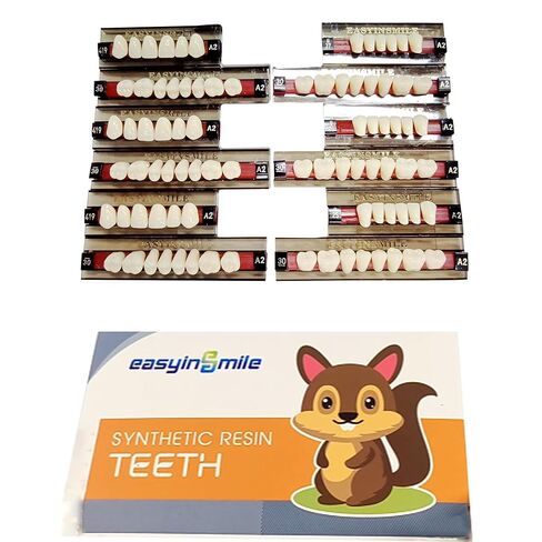 Smileheven أكريليك راتينج أسنان صناعية أسنان صناعية راتينج أسنان كاملة 84 قطعة / صندوق لاستبدال حفلات الهالوين (A3 438 U38 32) in Kuwait