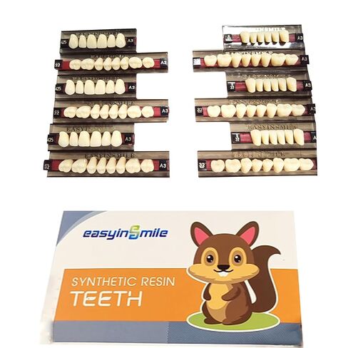 Smileheven أكريليك راتينج أسنان صناعية أسنان صناعية راتينج أسنان كاملة 84 قطعة / صندوق لاستبدال حفلات الهالوين (A3 438 U38 32) in Kuwait