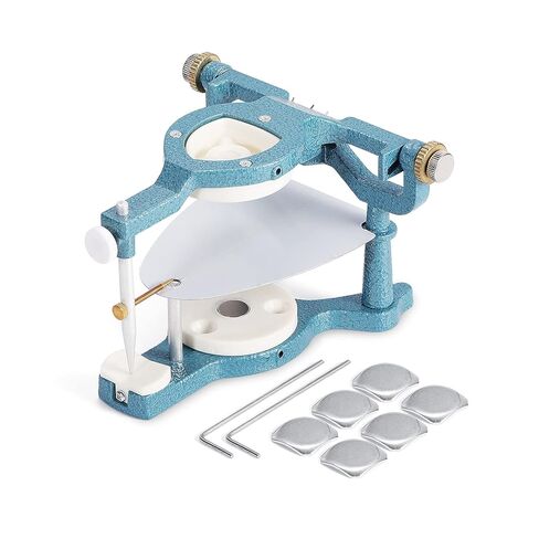 Annhua Dental Articulator Magnetic Dentist Articulator Denture with 6 Metal Plates and 2 Allen Keys, Large Size Type C Alloy Articulators for Dentures Laboratory, and Students Learning in Saudi Arabia