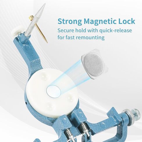 Annhua Dental Articulator Magnetic Dentist Articulator Denture with 6 Metal Plates and 2 Allen Keys, Large Size Type C Alloy Articulators for Dentures Laboratory, and Students Learning in Saudi Arabia