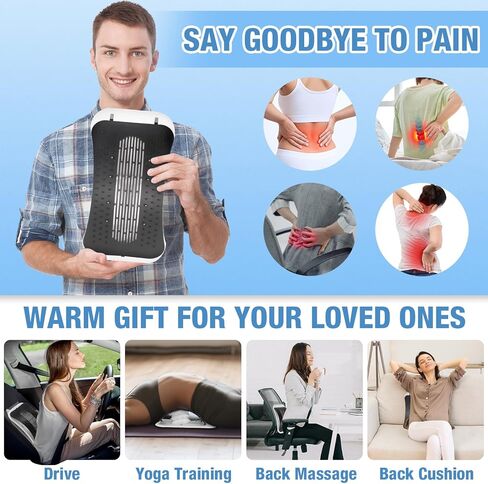 SEXIEE Back Stretcher, Pneumatic Inflatable Lumbar Support Board with Hand Pump & Release Valve, Stepless Height Adjustment, Decompression-Style Stretching, Cracking Device Alternative (Black) in Saudi Arabia