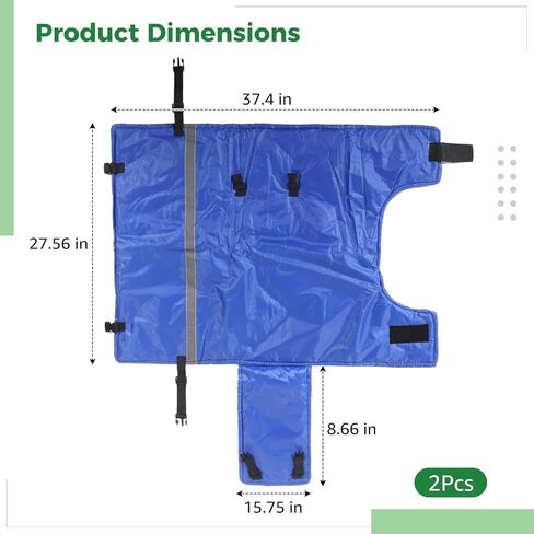 2 PCS Calf Goat Blanket Jacket, Thick Calf Goat Coat for Winter, Oxford Cloth Warming Blanket, Double Sided Waterproof, Windproof Livestock Blanket for Cold Weather (Blue) in Saudi Arabia