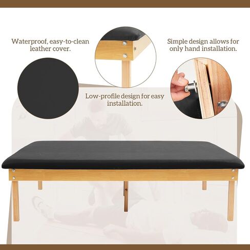 طاولة تمرين العلاج الطبيعي من AceOrbit، مقاس 72 × 53 × 18 بوصة، طاولات تدليك فيزيائي محمولة واسعة مع معدات معالجة حصيرة للمنزل، وطب السمنة، وتمارين كبار السن، واللياقة البدنية، والبيلاتيس in Kuwait