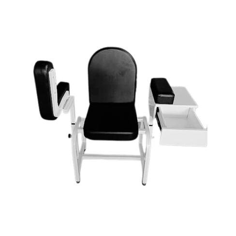 كرسي سحب الدم من كلينسام مع مسند ذراع قابل للتعديل، كرسي سحب الدم الصلب قطعة واحدة، مقعد مبطن مريح، درج تخزين مدمج - مثالي للمختبرات الطبية والعيادات والاستخدام الاحترافي in Kuwait