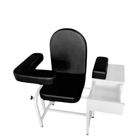 كرسي سحب الدم من كلينسام مع مسند ذراع قابل للتعديل، كرسي سحب الدم الصلب قطعة واحدة، مقعد مبطن مريح، درج تخزين مدمج - مثالي للمختبرات الطبية والعيادات والاستخدام الاحترافي in Kuwait