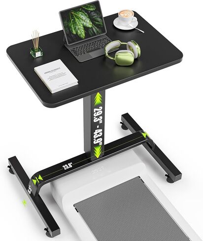 مكتب دوار من WALKINGDESK بارتفاع قابل للتعديل مع درج وعجلات، مكتب صغير محمول يعمل بالهواء المضغوط للمكتب المنزلي، عربة مكتب كمبيوتر محمول للكمبيوتر المحمول، طاولة أريكة طبية فوق السرير، بلوط in Kuwait