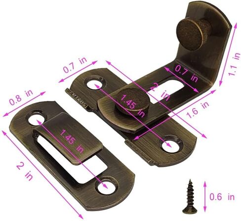 Easy to Use Barn Door 4 Inches Stainless Steel Bronze Door Latch Hasp Bending Lock Locking Latch 90 Degree in Saudi Arabia