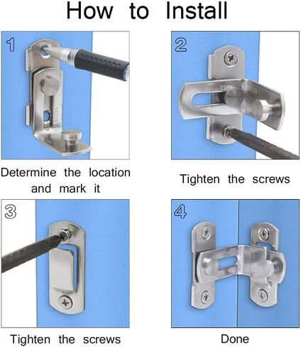 Easy to Use Barn Door 4 Inches Stainless Steel Bronze Door Latch Hasp Bending Lock Locking Latch 90 Degree in Saudi Arabia