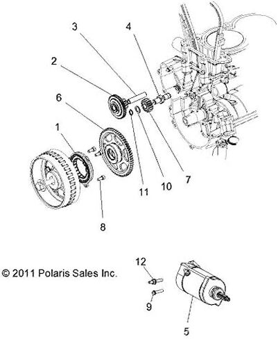 Polaris OEM ترس حد عزم الدوران الطويل 2011-2012 RZR 900 XP 4 EFI EPS 3022303 in Kuwait