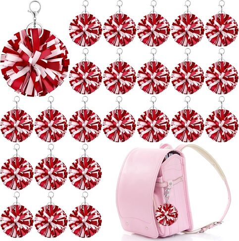 24 PCS CHEER POM POM keychain Cheerleader Gift Heering Keyring Camp Gift in Saudi Arabia