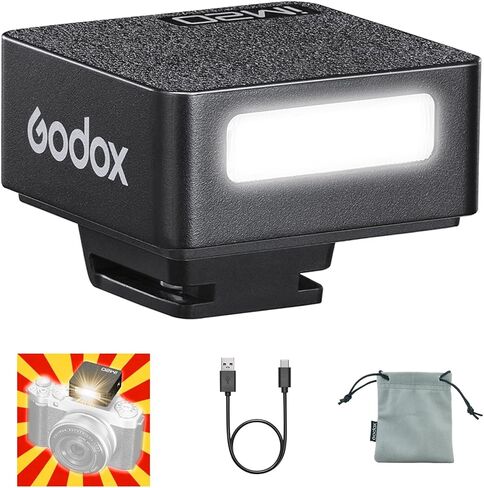 Godox IA32 MINI Flash Speedlite GN15 OUTPUT 490 وميض القوة الكاملة -7 ° ~ 90 ° ، 8 أوضاع تلقائية/يدوي ، 2 × AA -متوافقة مع Canon/Nikon/Sony/Fujifilm/Olympus Camera in Kuwait