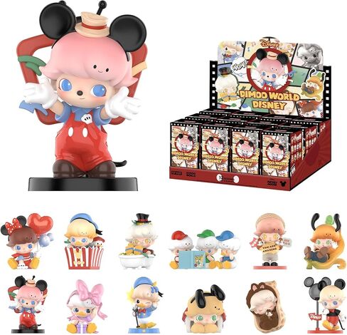 Pop Mart Dimoo World × Disney Series Figures ، شخصيات صناديق عمياء ، أشكال تصميمة عشوائية ، ألعاب القابلة للتجميع ، زينة منزلية ، صندوق واحد in Kuwait