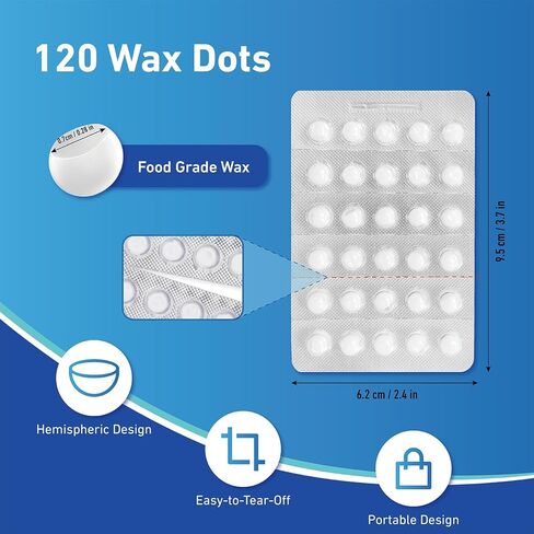 DanTicy Orthodontic Wax for Braces, Dental Wax, Pre-Cut Bowl Shape Dental Strips, No Kneading Required, Individually Wrapped, 120 Count in Saudi Arabia