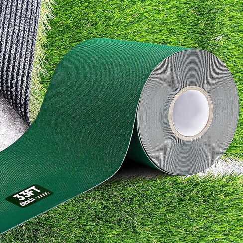 Single-Sided Artificial Grass Seam Tape 6 Inch Width x 192 Inch Long Self-Adhesive Seaming Turf Tape for Connecting Green Lawn Mat Rug, Bonding Fake Grass or Outdoor Carpets in Kuwait