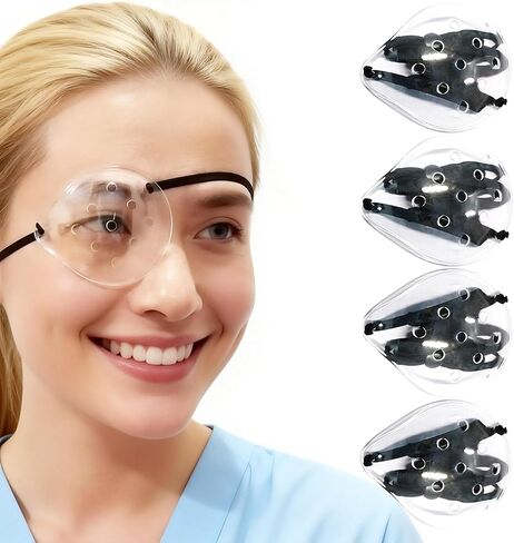 Eye Shield after Cataract Surgery,Transparent Ventilated Cataract Eye Shield For Sleeping,Plastic Eye Patch with Elastic Strap for Surgery Eye Protective(Clear -2pcs) in Kuwait