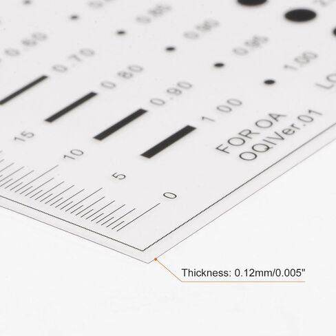 مخطط تقدير حجم SEC عالي الدقة من HARFINGTON 100 مم مسطرة فيلم للكشف عن عيوب الشفافية لقياس عيوب القطر وعرض الخط in Kuwait