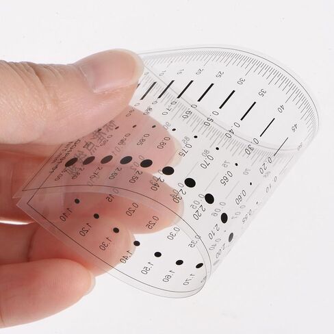 مخطط تقدير حجم SEC عالي الدقة من HARFINGTON 100 مم مسطرة فيلم للكشف عن عيوب الشفافية لقياس عيوب القطر وعرض الخط in Kuwait