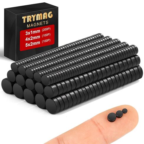 TRYMAG 400 قطعة صغيرة من الأرض النادرة، 3 أحجام مختلفة، مغناطيس صغير صغير للحرف اليدوية، مغناطيس ثلاجة صغير مستدير DIY للمنمنمات، متعدد الاستخدام للثلاجة والمكتب وخزانة المطبخ والحرف اليدوية والعلوم in Kuwait