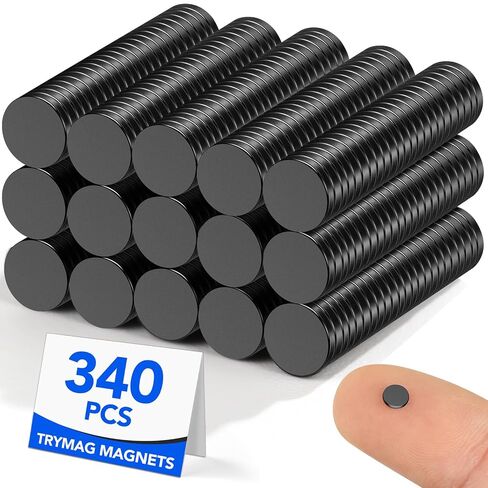 TRYMAG 400 قطعة صغيرة من الأرض النادرة، 3 أحجام مختلفة، مغناطيس صغير صغير للحرف اليدوية، مغناطيس ثلاجة صغير مستدير DIY للمنمنمات، متعدد الاستخدام للثلاجة والمكتب وخزانة المطبخ والحرف اليدوية والعلوم in Kuwait