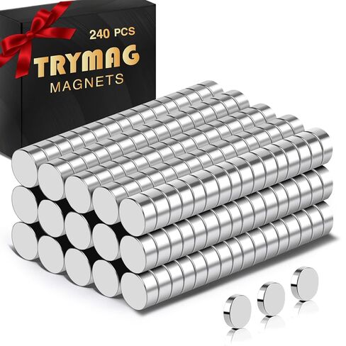 TRYMAG 400 قطعة صغيرة من الأرض النادرة، 3 أحجام مختلفة، مغناطيس صغير صغير للحرف اليدوية، مغناطيس ثلاجة صغير مستدير DIY للمنمنمات، متعدد الاستخدام للثلاجة والمكتب وخزانة المطبخ والحرف اليدوية والعلوم in Kuwait