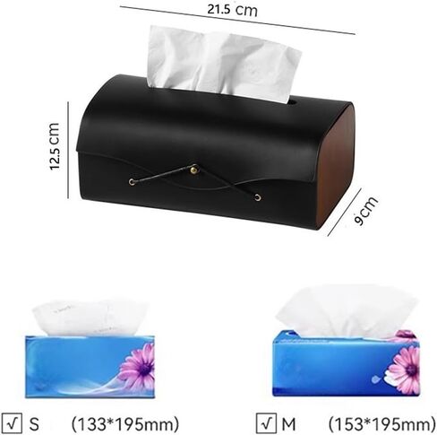 Light Luxury Tissue Box Leather Home Living Room Coffee Table Hand Towel Paper Commercial Holder Car Hotel Napkin Dispenser Storage Rack Suitable for Bathroom Bedroom Office (Milk Tea Color) in Saudi Arabia