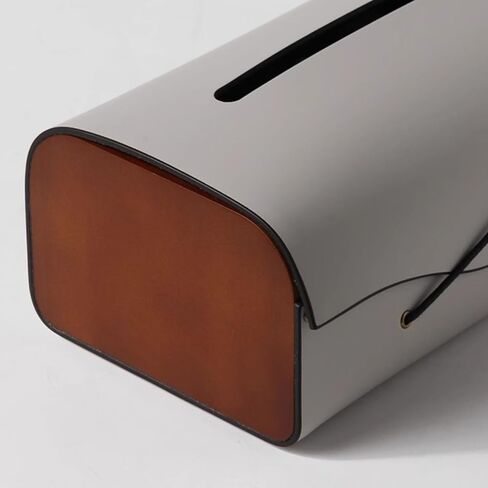 Light Luxury Tissue Box Leather Home Living Room Coffee Table Hand Towel Paper Commercial Holder Car Hotel Napkin Dispenser Storage Rack Suitable for Bathroom Bedroom Office (Milk Tea Color) in Saudi Arabia