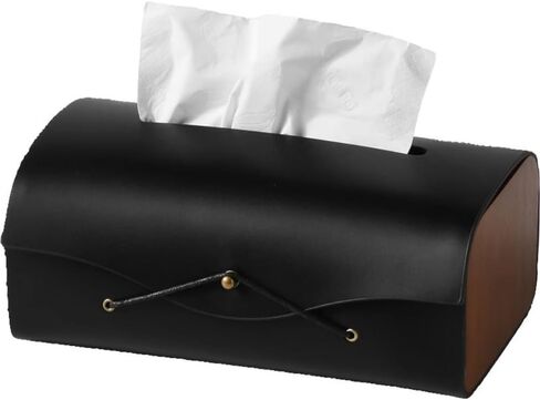 Light Luxury Tissue Box Leather Home Living Room Coffee Table Hand Towel Paper Commercial Holder Car Hotel Napkin Dispenser Storage Rack Suitable for Bathroom Bedroom Office (Milk Tea Color) in Saudi Arabia