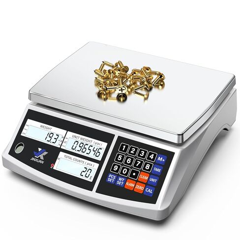 JINXUAN Industrial Counting Scale 30kg/66lb x 0.1g Precision Bench Scale Digital Inventory Counting Weight Scale for Small Parts and Coins, Electronic Gram Scale with Batteries/AC Power, lb/g/kg/oz in Saudi Arabia