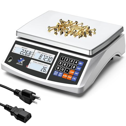 JINXUAN Industrial Counting Scale 30kg/66lb x 0.1g Precision Bench Scale Digital Inventory Counting Weight Scale for Small Parts and Coins, Electronic Gram Scale with Batteries/AC Power, lb/g/kg/oz in Saudi Arabia