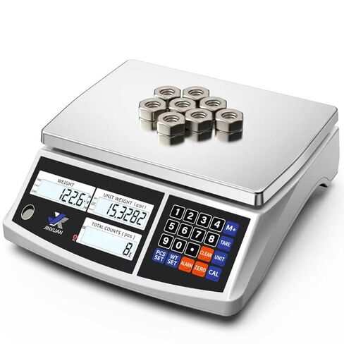 JINXUAN Industrial Counting Scale 30kg/66lb x 0.1g Precision Bench Scale Digital Inventory Counting Weight Scale for Small Parts and Coins, Electronic Gram Scale with Batteries/AC Power, lb/g/kg/oz in Saudi Arabia
