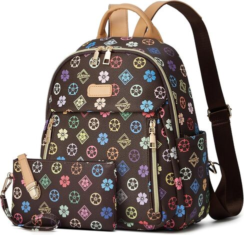 يجعل حقيبة الظهر للمحفظة للنساء PU Leather Travel Satchel Handbag Convertible Bag مع Purse 2 قطعة in Saudi Arabia