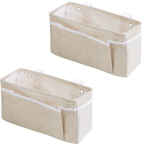 منظم تخزين سرير بجانب السرير بجانب السرير ، حقيبة تخزين معلقة على الجدار مع سرير سرير سرير قضبان سرير نوم ، مجلة Holders Books Magazine (رمادي) in Kuwait