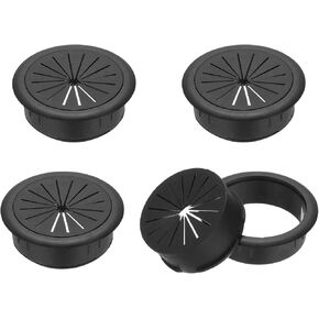 PATIKIL Desk Grommet 2", 4 Pcs Plastic Desk Hole Cover Cable Grommet Cord Hole Cover Flexible Table Wire Organizer with Saw for Wires Cables Through The Countertop, White in Kuwait