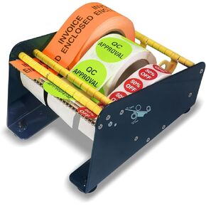 LD-618 Tabletop Metal Label Dispenser, Heavy Duty, Up to 3 Inch Core Diameter, Up to 6.5 Inch Labels, Suction Cups Base, Removable Roll Dividers in Kuwait