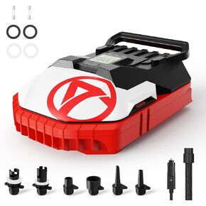 4500mh*4 مضخة هواء قابلة لإعادة الشحن للوحة المجداف ، 22psi paddlebaord مضخة كهربائية محمولة للتضخيم القارب ومعدلات المنحرف مع موصل سيارة 12 فولت وقارب ، قوارب الكاياك للرياضات المائية الرياضية المائية in Kuwait