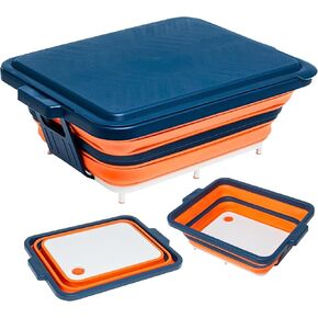 Collapsible BBQ Prep Tub with Lid and Cutting Board – XL Meat Marinating Container – Barbecue Accessory for Brisket, Grilling, Smoking, Tailgate & Camping – Brine & Meal Prep System for Outdoor Grill in Saudi Arabia