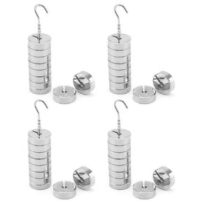 QWORK 4 مجموعة من الأوزان المشقوقة، 9 قطع مجموعة كتلة مشقوقة مع شماعات - 9 أوزان (50 جرام) - 500 جرام in Kuwait