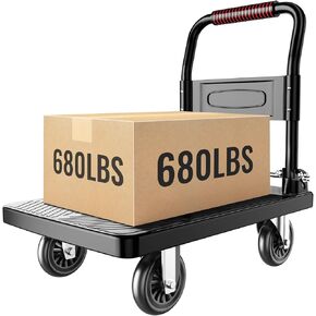 TIDY PALM Foldable Push Cart Platform Cart,Moving Platform Hand Truck,Foldable for Easy Storage and 360 Degree Swivel Silent Wheel.(560 lbs) in Saudi Arabia