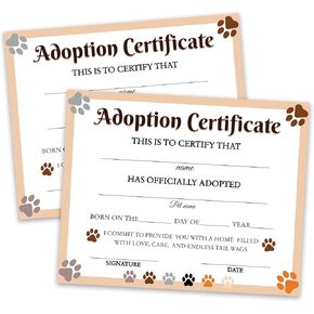 Pet Adoption Certificate, Adopt Pet Party Favor, Rabbit Certificates Of Adoption, Animals Birthday Party Decorations For Kids Boy Girl Bunny Rabbit Lover, Easter Bunny Adoption Gifts, 10 Pcs Cards -05 in Kuwait