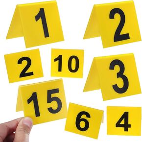 15 قطعة من علامات الأدلة من NOLITOY، زخارف لعلامات المشهد المخبر، خيام معرفية لموضوع اللعبة، لوازم حفلات الهالوين، أصفر، ملحقات المطاعم 1-15 in Kuwait