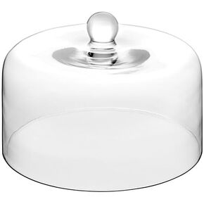 غطاء كعكة دائري من الزجاج الشفاف من Glownary بمقبض، 9.5 × 7 بوصة، نمط قبة، شاشة عرض على سطح الطاولة للمخابز، العشاء، البوفيهات in Kuwait