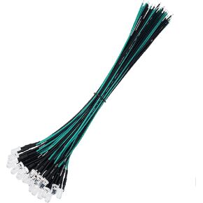 VIBICCK 120 قطعة (6 ألوان × 20 قطعة) 12 فولت LED صمامات باعثة للضوء سلكية مسبقًا DC 12 فولت 5 مم LED مجموعة متنوعة (120 قطعة ضوء أبيض 6 ألوان) in Kuwait