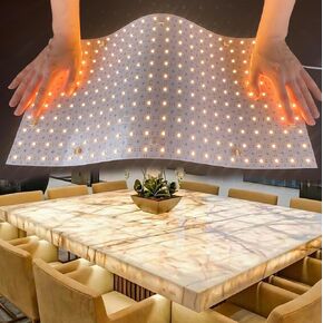 4-Pack LED Backlight Sheet 24V 36W 5000K White, 19.3X9.6 inches Each Unit, Dimmable Flexible LED Panel Sheet for Backlit Translucent Stone/Marble/Onyx/Quartz Countertops Walls in Saudi Arabia