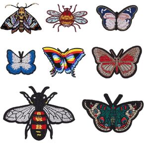 7 Styles Bee Beaded Patch Bees Sewing Applique Patches Insect Patches Embroidery Patch for Jeans Jackets Clothing Handbag Shoes Dress DIY Crafting in Kuwait