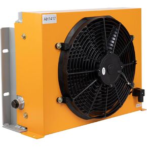 AH1417T-CA مبرد الزيت الهيدروليكي DC12V 120 واط 150 لتر / دقيقة مروحة تبريد 2MPa الزيت الهيدروليكي المبرد مبرد الهواء تبديد الحرارة نظام التبريد الصناعي in Saudi Arabia