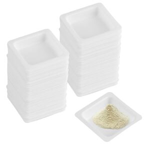 100PCS Weigh Boats Small 10 Ml (0.35 Oz), Anti Static White Square Weighing Boats, Disposable Plastic Measuring Dishes for Capsule Filling, Lab Dish, Powder, Liquid, Food, Sample Container in Kuwait